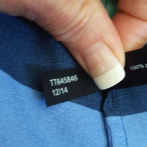 The Limited lightweight cap sleeve silky striped blouse, EUC, size L - Picture 7 of 7